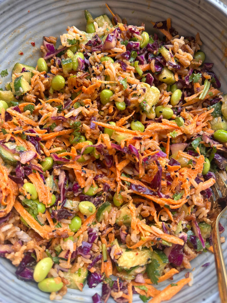 High Protein, Delicious Crispy Rice Salad