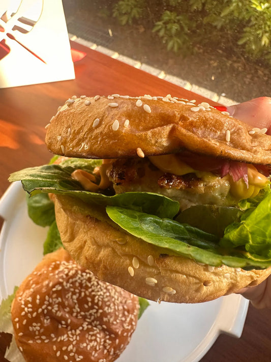 High Protein Cottage Cheese Chicken Burgers