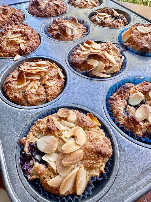 Almond Flour Blueberry Muffins