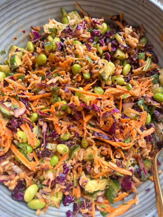 High Protein, Delicious Crispy Rice Salad
