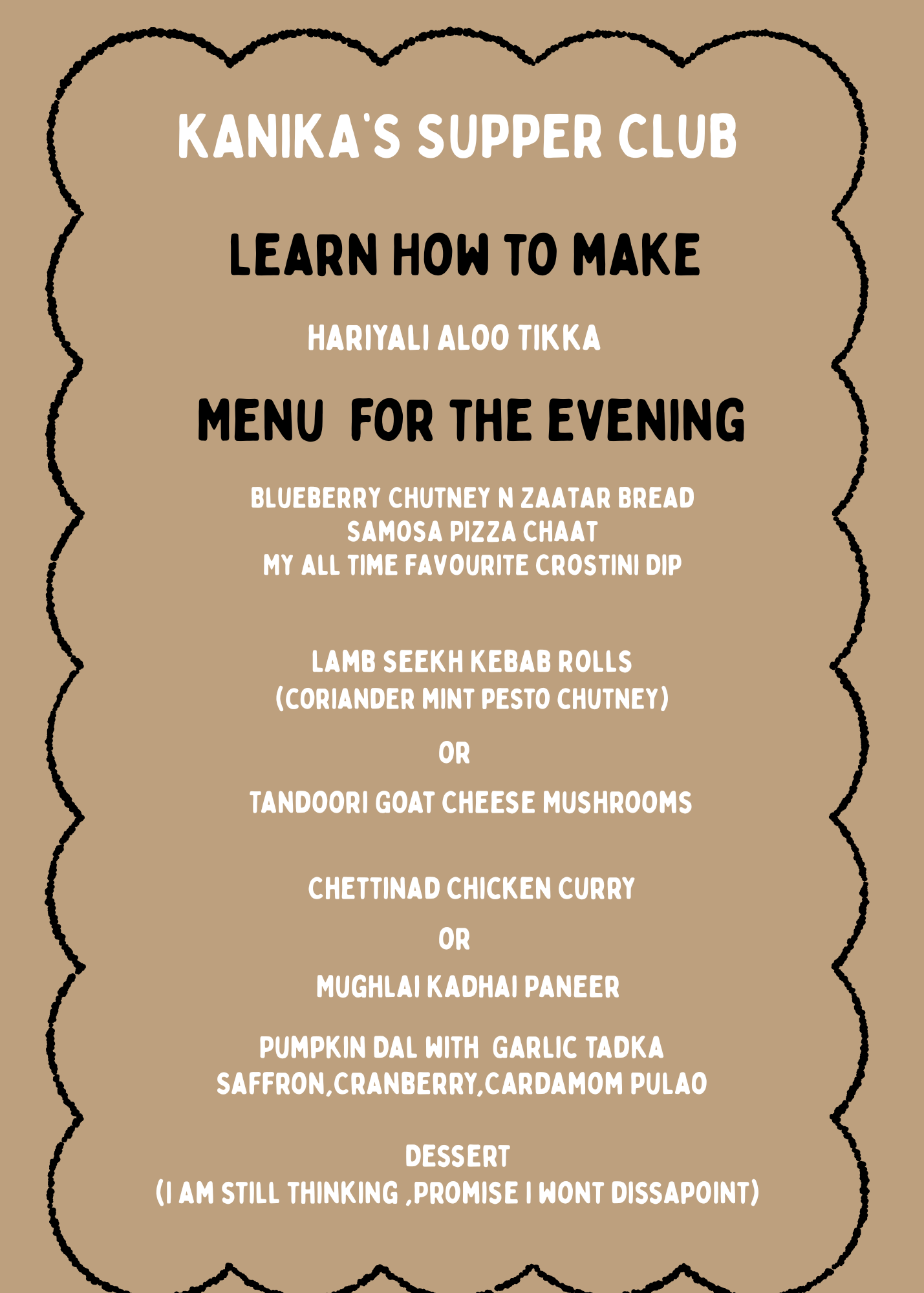 Kanika's Supper Club -13th March,2026